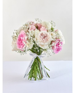 Blushing Bride 庭園玫瑰花束